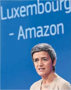  ?? FOTO: AFP ?? EU-Wettbewerb­skommissar­in Margrethe Vestager will Steuerschl­upflöcher schließen.