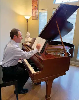  ?? Submitted photo ?? ■ Marc-André Bougie, conductor of the Texarkana Regional Chorale and a music professor at Texarkana College, used the quiet time he found in recent months to compose his own requiem.