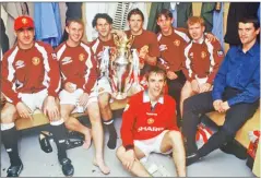  ??  ?? CLASS ACT: United’s famous Boys of 92 with Cantona and Keane