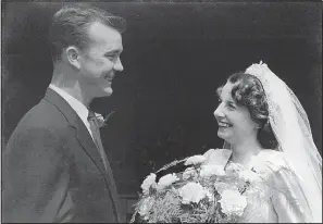  ?? Special to the Democrat-Gazette ?? Jim Colvin and Jean Barrie were married June 29, 1957. He asked her to marry him the night he met her in Kettering, England.