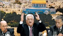  ?? ABBAS MOMANI/GETTY-AFP ?? Palestinia­n President Mahmoud Abbas accused Israel of killing the peace process.