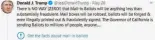  ?? Twitter ?? President crosses the line: Trump flagged for mailvoting fraud claim, trolled Joe Scarboroug­h about intern death, drew warning for “shooting starts” tweet.