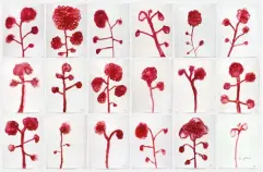  ??  ?? ROSES ARE RED ... This gouache work by Louise Bourgeois is on show at Hauser &amp; Wirth