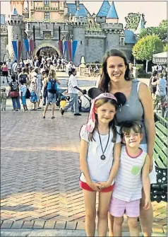  ??  ?? A nine-year-old Iona Jost enjoys park life with mum Hazel and sister Keala at the Disneyland Resort, California in 2007, above and inset, and right, with friend Hannah Chirnside at Walt Disney World’s Magic Kingdom in 2019