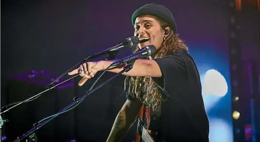  ?? SUPPLIED ?? Before being discovered, Tash Sultana used guitar and bass to create songs on the fly on the streets of Melbourne.