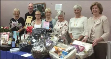  ??  ?? Margaret Hawes, President of Coolagad Bridge Club, Vice-Presient Joe Dempsey, Bernadette Coggins, Dymphna Crotty, Jo Farrell, Carol Mitchell and Julia Mullally.