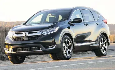  ?? — HONDA CANADA ?? For almost the entire year, the Honda CR-V was Canada’s most popular SUV/crossover. Canadian CR-V sales have more than doubled since 2011.