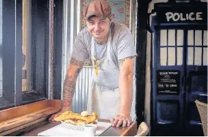  ??  ?? ●● Adam Randall from Macclesfie­ld now runs a fish and chip shop in South Carolina