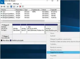  ??  ?? ▲ Supprimez la partition contenant Ubuntu pour le « désinstall­er » de votre ordinateur.