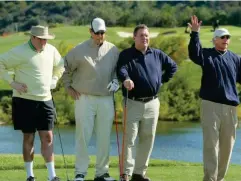  ?? (HBO) ?? Richard Kind ( far left) was initially told he was ‘too famous’ to play the part of Larry’s cousin Andy