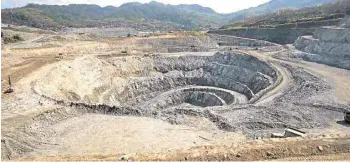  ?? AFP ?? An open-pit gold-copper mining area is pictured in Barangay Didipio, Kasibu in Nueva Vizcaya, Philippine­s. —