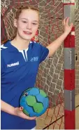  ?? Foto: Johannes Graf ?? Kiara Spindler ist eines der Haunstette­r Handball Talente.