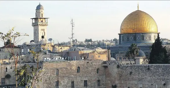  ?? KEN DONOHUE ?? One of Jerusalem’s famed sights is the Dome of the Rock. Built in the 7th century, is the spot where Muslims believe the Islamic prophet Muhammad ascended to heaven.