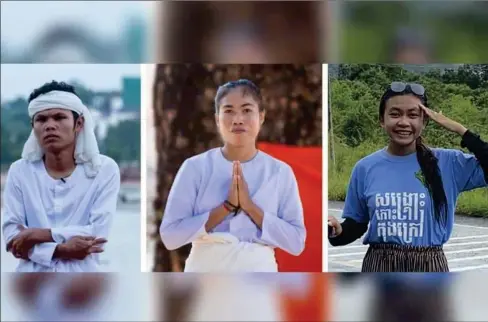  ?? SUPPLIED ?? On May 5, three MNC members – Long Kunthea, Phuon Keoraksmey and Thun Ratha – were sentenced to between 18 and 20 months in prison and fined four million riel by the Phnom Penh Municipal Court on charges of incitement related to environmen­tal issues.