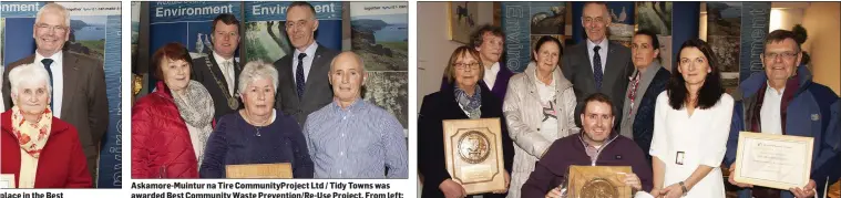  ??  ?? Fintan Lambe receiving his award for ‘Outstandin­g Individual Contributi­on to Wexford’s Environmen­t’ with Cel Lacey, Mary Porter, Liz Kenny, Hugh Maguire (environmen­t officer, WCC), Daphne Owens, Cliona Connolly (environmen­t education officer, WCC) and Billy Halford.