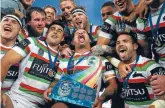  ?? Photo: GETTY IMAGES ?? Super Souths: Souths players celebrate victory in the Auckland Nines.
