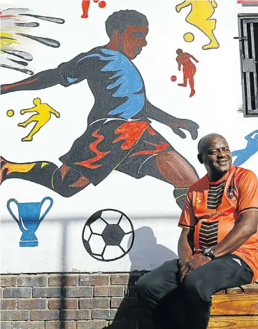  ?? Picture: Alon Skuy ?? TS Galaxy coach Dan Malesela looking relaxed at the team’s training ground in Roodepoort this week.
