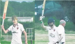  ??  ?? Pictured are Max Bailess-Ford who scored 68 in Shepshed 4th XI’s win over Newbold Verdon 3rd XI and Tom Parker who scored 96 not out for Shepshed 3rd Xl v Ashby Hastings 2nds. Pictures taken by Alan Gibson and Dean Parker.