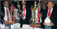  ?? Picture: SUPPLIED ?? ON TOP: 2013 EL Central winners, from left, Seagulls club treasurer Franklyn Potberg, club captain Angelo Hoffman, club chairman Enrico Williams, club manager Sherwin Esbend