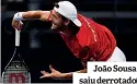  ??  ?? João Sousa saiu derrotado