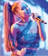  ??  ?? Ariana Grande: Leading charity gig line-up
