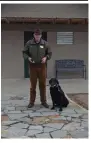  ?? (Special to The Commercial/Richard Ledbetter) ?? George Dunklin, Five Oaks Lodge and Five Oaks Ag, Research and Education Center founder, with black Lab “Chief” shared his love and knowledge of wetlands and waterfowl with 4-H students from across the state.