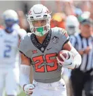  ?? ALONZO ADAMS/AP ?? OSU safety Jason Taylor II just makes plays. It's a trait that goes back to his Carl Albert days.