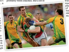  ??  ?? PRESSURE: Rory Gallagher learned his defensive trade as Donegal marched to their All-Ireland success in 2012