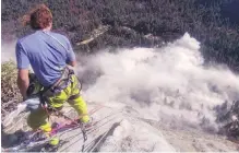  ?? PETER ZABROK PHOTO ?? Climber Ryan Sheridan had just reached the top of El Capitan when a rock slide let loose below him on Thursday in Yosemite National Park, California, a day after a slab dropped, killing a British tourist.