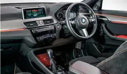  ??  ?? EYE-CATCHING. The X2 wasn’t beaten with an ugly stick while breaking traditiona­l segment rules. The C-pillar badge is one of the most noticeable aspects of the X2’s profile. The cabin is snug without feeling cramped, and is fitted with all sorts of...