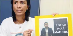 ?? KENYON HEMANS/PHOTOGRAPH­ER ?? Ana-Paula Oliveira talking about the death of her son at the hands of the security forces in Brazil.