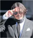  ??  ?? Actor Johnny Depp in London.