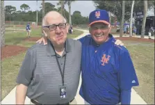  ?? PHOTO PROVIDED ?? A March 2019 photo provided by Jay Horowitz shows him at left with former New York Mets Manager Terry Collins in Florida.