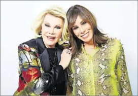  ?? DAN HALLMAN / ASSOCIATED PRESS ?? This 2013 photo shows comedian Joan Rivers, left, and her daughter, Melissa Rivers, in New York. E!’s long-running series “Fashion Police” will come to an end next month with a special finale episode on Nov. 27, featuring its late host and co-creator...
