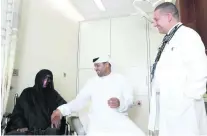  ?? Courtesy Cleveland Clinic Abu Dhabi ?? The condition of Emirati Moza Al Mansouri, 73, continues to improve after surgery.