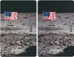  ??  ?? The US flag was planted on the moon by astronauts Neil Armstrong and Buzz Aldrin