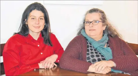  ?? KATIE SMITH/THE GUARDIAN ?? Norah Pendergast, left, and Linda Wigmore are hoping to draw attention to the history of adoption practices in P.E.I. through the play “The Shame of the Meek.” Wigmore is now in the process of applying for grants to complete the project, with hopes it will be ready for the public next spring.