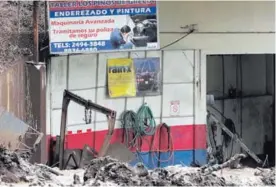  ?? ALONSO TENORIO ?? En el taller todo fue arrastrado por el agua y el barrial.