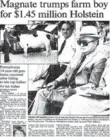  ??  ?? Brookview Tony Charity sold for a then-record $1.45 million in 1985.