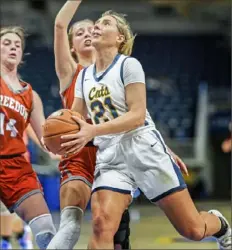  ?? JJ LaBella/For the Post-Gazette ?? Shenango’s Emilee Fedrizzi not only helped Shenango win a title but surpassed 1,000 career points in doing so.