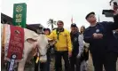  ?? Photograph: Silvio Avila/AFP/Getty Images ?? The Brazilian president, Jair Bolsonaro, campaignin­g at one of the largest agricultur­al fairs in Latin America.