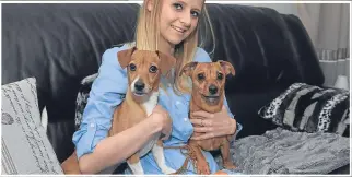  ??  ?? Bethan with her dogs Meeko and Kizzie.