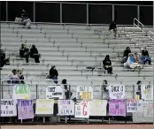  ?? ANDA CHU — BAY AREA NEWS GROUP, FILE ?? A limited number of San Ramon Valley fans watch during a high school football game against Bishop O’Dowd in Danville on March 20.