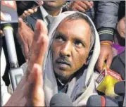  ?? SANJEEV VERMA/HT PHOTO ?? Bus conductor Ashok Kumar after his release on Wednesday. He got bail on Tuesday