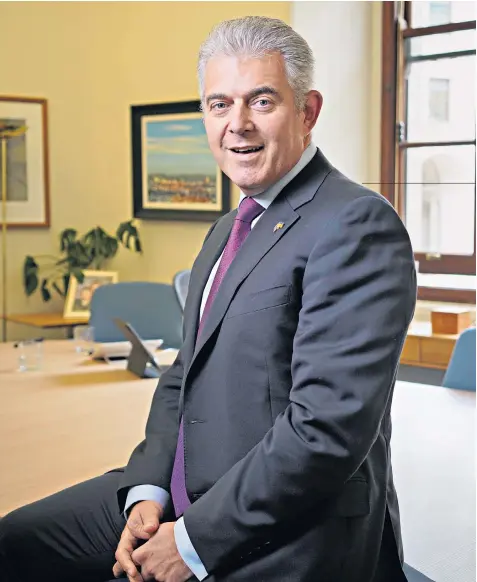  ?? ?? Brandon Lewis, the Northern Ireland Secretary, says ‘restoring power sharing is about all the parties in Northern Ireland being happy to nominate and Sinn Fein are keen to get on with that’