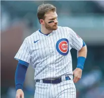  ?? SHANNA MADISON/CHICAGO TRIBUNE ?? Cubs left fielder Ian Happ, during the game against the Rays on Wednesday afternoon at Wrigley Field.