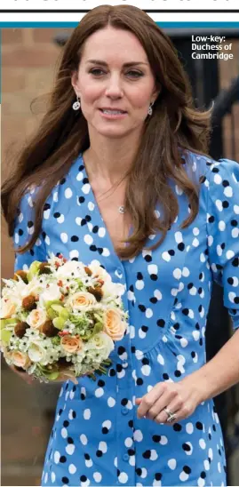 ?? ?? Low-key: Duchess of Cambridge