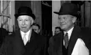  ?? ?? Alan Hardaker (right) the Football League’s secretary, and its president, Joe Richards, in London in 1961. Photograph: PA