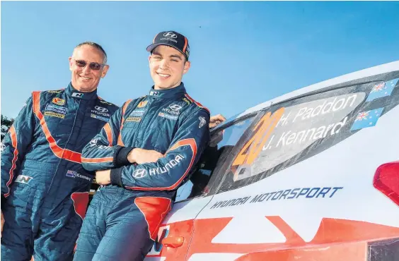  ?? Picture / Michael Vettas ?? New Zealand rally ace Hayden Paddon has named the replacemen­t for co-driver John Kennard (left) this week.