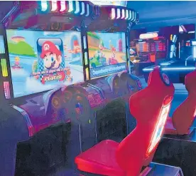  ?? Photo / Rosalie Willis ?? Mario Kart is one of the many games to try out at the new Starlight Arcade in Paraparaum­u.
